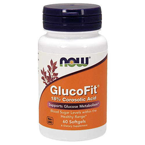 NOW Supplements, GlucoFit® with 18% Corosolic Acid, Supports Glucose Metabolism*, 60 Softgels