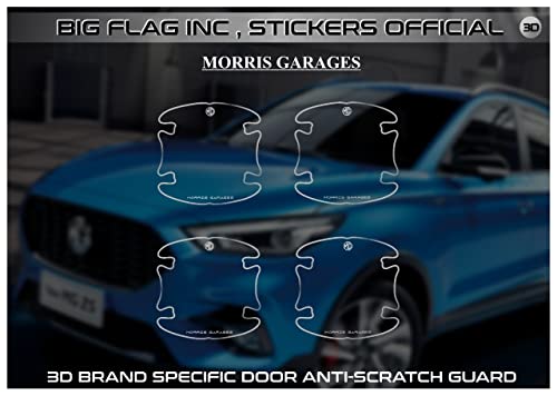 Image of BFRC 3D Gel Finish Car Door Transparent Handle Cup Scratch Guard Sticker Universal for Specific Brand (Pack of 4) (MRDRVAR) (MG)