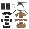 Tactical Helmet Liner Wearing System Combo Fits Wendy, Double Layer Helmet Pads, Chin Straps Adjustable via Dial, Cam Buckles and Quick Release Buckles, 4 Points Screws Mount Fits ACH, MICH, etc.