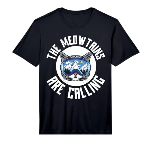 Meowtains Call Mountains Cat Skiing T-Shirt