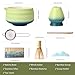 VONAHAST Matcha Bowl and Whisk Set - 7-Piece Kit Bamboo Matcha Whisk (Chasen), Ceramic Chawan, Sifter & Holder - All-in-One Matcha Making Kit Blue Green