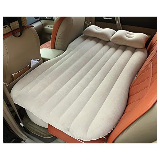 Sinbide Plegable Inflable Colchón para Coche, Portátil Cama para Dormir Viaje Camping, Espacioso, Cómodo, Colchón Cama Hinchable Inflable para SUV Coche, 135cm*82cm*40cm / 140cm*90cm*45cm (Beige, A)