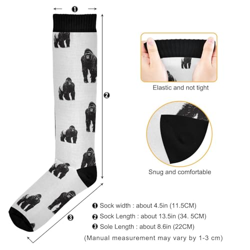 Image of Plaaee Gorilla on White Compression Socks for Women & Men Circulation Supports for Running,