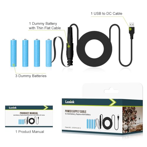 Cable de alimentación para batería AAA Lenink adaptador de corriente continuo 7