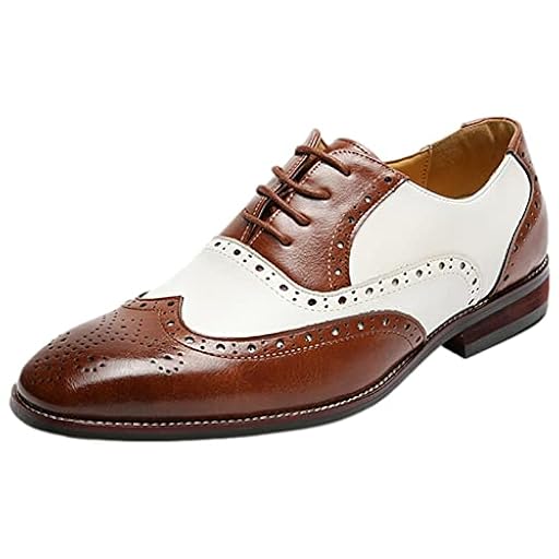 ANUFER Hombre Guapo Cuero de Microfibra Brogues Zapatos de Boda Bloques de Color Oxfords Formal Zapatos de Vestir Marrón SN070647 EU43 | Ya disponible en tu tienda friki favorita! En mundofriki.es!