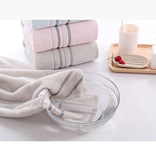 Serviette de bain séchage rapide en coton bleu à haute absorption - 6
