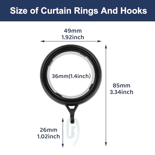 40 Pack Curtain Rings and Hooks - Image 3