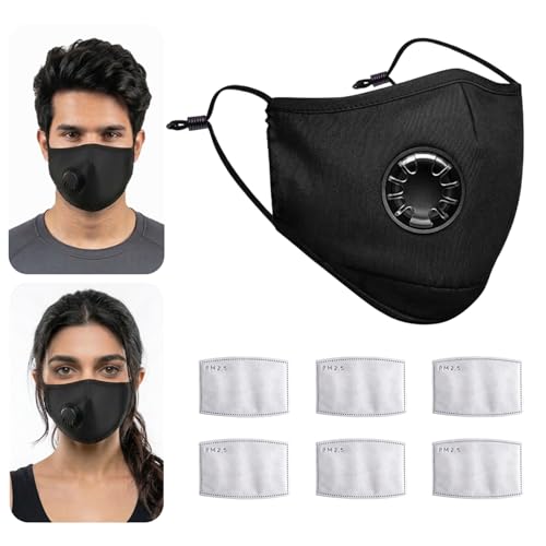 Image of Yugan N99 Anti Pollution Reusable and Washable Face Masks with Replaceable N99 Filters, Unisex, With Valve