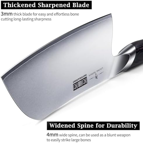 HOSHANHO Butcher Knife Meat Cleaver - Thumbnail 5