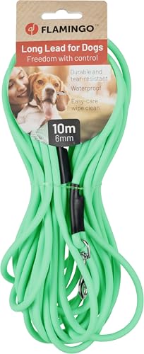 Flamingo Dog Training and tracking leash Caspar Mint green 10m 6mm, 32.8 feet - Image 2