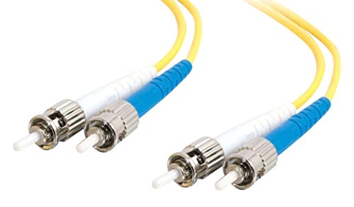 Câble fibre optique OS1 Duplex Singlemode C2G 10 m en gaine PVC jaune avec fiches ST