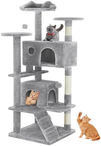 Sweetcrispy 54 Inch Cat Tree Tower — bottom and base construction detail