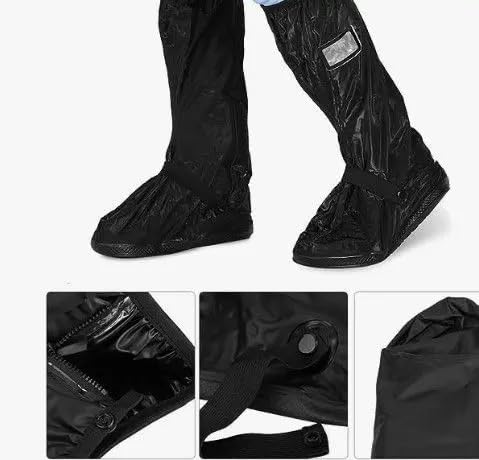 Polaina Bota Galocha Impermeável Motoqueiro Moto Solado Chuva Preto - Tamanho XL (43-45)