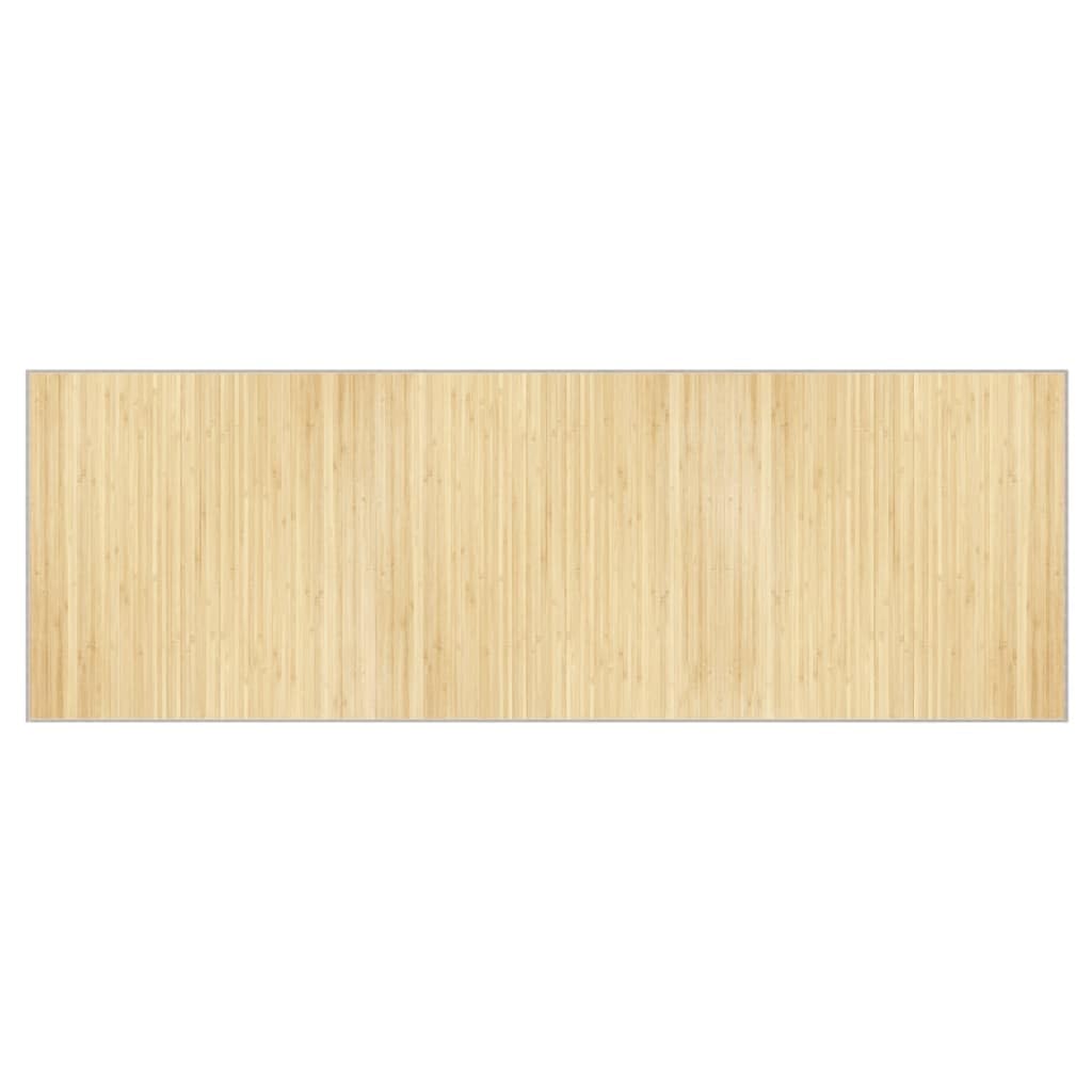 Tapis en bambou naturel lavable 100x300 cm grand tapis couloir résistant