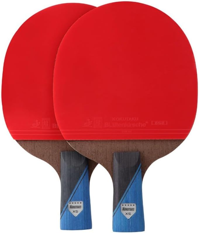 JITEM Ping Pong Paddles,Table Tennis Paddles,Table Tennis Bat Set, 2 Pieces of Table Tennis Rackets with Portable Bags, 7 Layers of Chicken Wing Wood, High Bomb Sponge, Non -Slipproof Handle(Color:B)