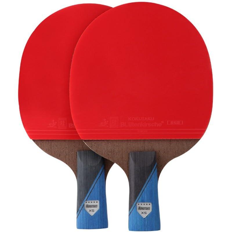 JITEM Ping Pong Paddles,Table Tennis Paddles,Table Tennis Bat Set, 2 Pieces of Table Tennis Rackets with Portable Bags, 7 Layers of Chicken Wing Wood, High Bomb Sponge, Non -Slipproof Handle(Color:B)