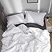 Simple&Opulence 100% Linen Duvet Cover Set 3pcs Basic Style Natural French Washed Flax Solid Color Soft Breathable Farmhouse Bedding with Button Closure - White, Queen
