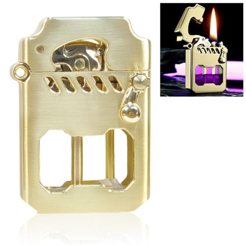 Retro Rocker Feuerzeug, Gebürstetes Metall Helleres Nacktes Metall, Leichtere Leichtere, Kein Benzin Retro Rocker Feuerzeug, Gebürstetes Metall Helleres Nacktes Metall, Leichtere Leichtere, Kein Benzin