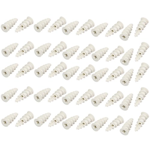 Aexit M4.2 x 38mm Screw Nylon Self Drilling Drywall Hollow-Wall Anchor 50 Sets (2bd8225036d6ea81d95428955d7f0574)