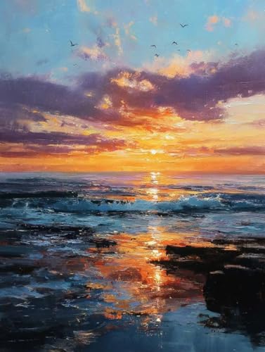 GSҌ DIY ANG̋hGLbgAPaint by NumbersqƑlnhhGTZbgr[`CeAyCgoCio[ G|XgXDIY`ACeA Ƃ̕ǂ̑A80x100cm/32x40C`(