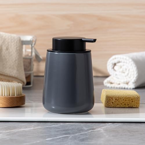 Image of Enra Foaming Soap Dispenser,12 oz Foam Ceramic Hand Soap Dispenser, for Bathroom,Kitchen with Easy-to-Press Pump (Gray Foam Type)