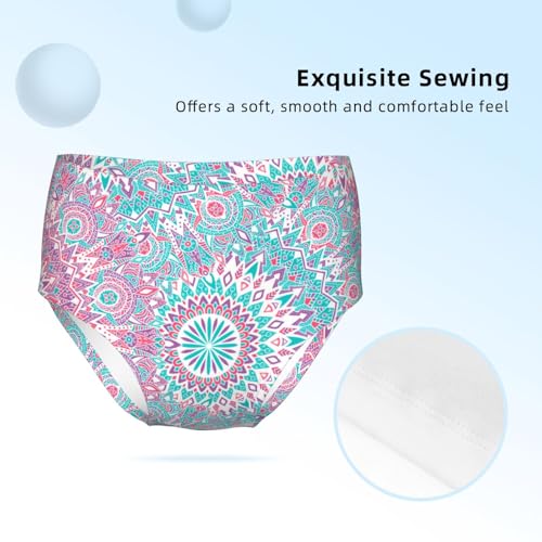 Vintage Tribal Mandala Girls' Underwear Soft Cotton Little Girls Panties Comfort Briefs3