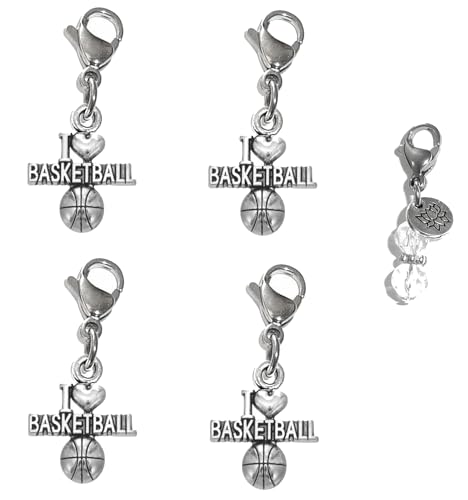 Image of Hidden Hollow Beads 4 Clip On Charms for Purse, Handbag, Keychain, Zipper Pull, Backpack, Jewelry Accessory, USA