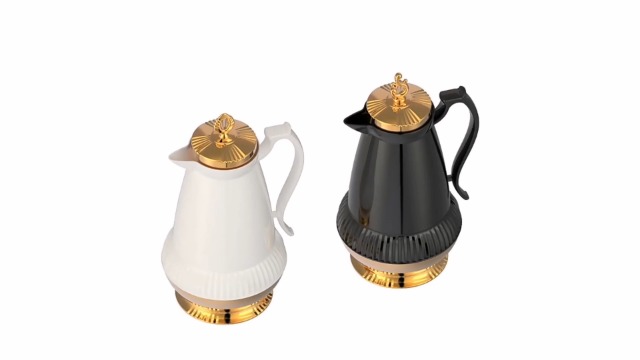 Carafe Café Isotherme 1L - Double Paroi Verre - Garde Chaud/Froid 12h - Poignée Bois - Design Rouge