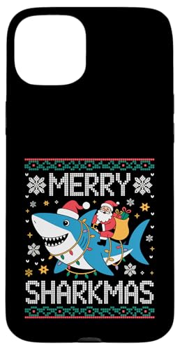 Merry Sharkmas AO[Z[^[ T^ CfBO V[N Cgt X}zP[X iPhone 15 Plus p