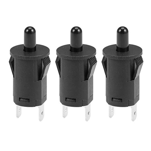 Image of sourcing map Refrigerator Door Light Switch 10mm Momentary Fridge Switch Normally Closed PB35 AC 250V 3A Black 3pcs