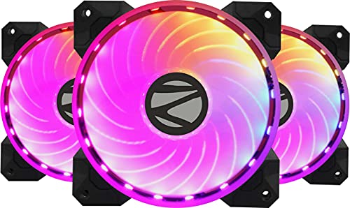 Image of (Renewed) ZEBRONICS ZEB-PGF520C 120mmx3 Premium Chassis ARGB Fans Combo Kit with RGB Controller, Remote, 35CFM Airflow, RGB Sync, Hydro Bearing, 18 LED Fans, ARGB Extender and Dual 3 Pin Connector.