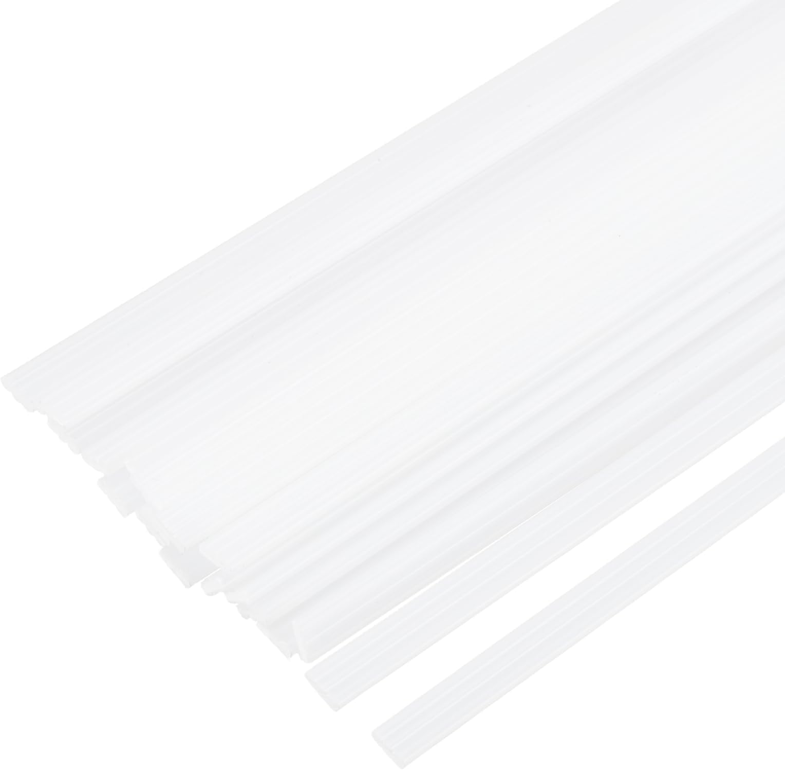 sourcing map 33cm x 7mm 20pcs Plastic Welding Rods, 13 Inch PP Welding Strips 1/4" for Plastic Welder Soldering Tool Kit, Kayak Repair, Car Bumper, White