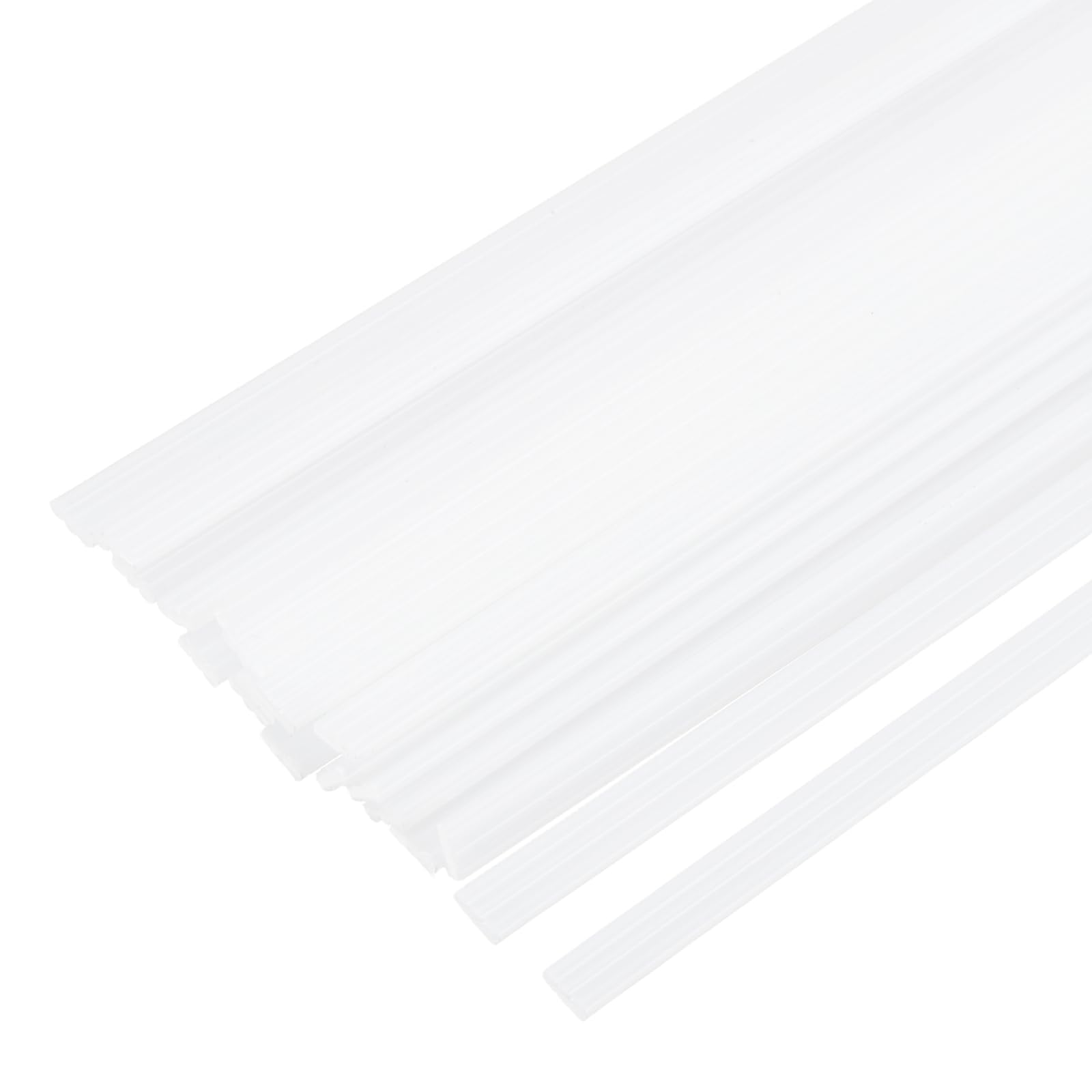 sourcing map 33cm x 7mm 20pcs Plastic Welding Rods, 13 Inch PP Welding Strips 1/4" for Plastic Welder Soldering Tool Kit, Kayak Repair, Car Bumper, White