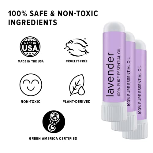Moxē Lavender Essential Oil Nasal Inhaler, Therapeutic No-Mess Aromatherapy, Relaxation, Naturally Calming, Pure And Undiluted, Made In Usa (3 Pack) #TOP4