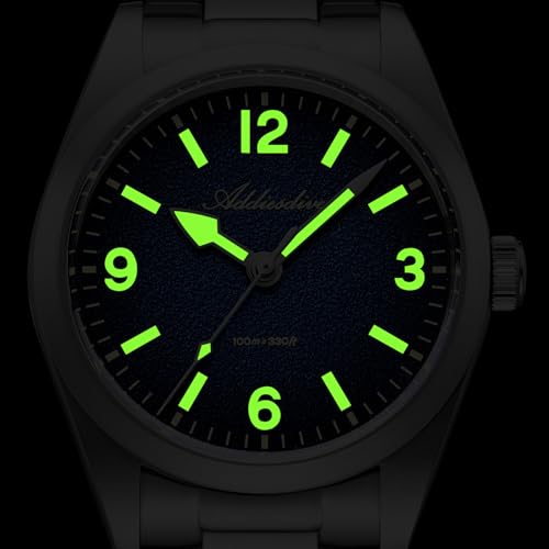 Image of ADDIESDIVE Quartz Watch for Men 36 MM Small Dial Analog Waterproof 100 M | Conves Crystal VH Sweep Second Movement Simple Male Watches Stainless Steel