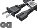 Pwr+ Polarized Extra Long 12 Ft 2 Prong Slot Ac Power Cord - [UL Listed] Arris Router Modem Vizio Sharp Sanyo Emerson TV Sony PlayStation 1 2 PS1 PS2 Bose Companion 3 5 Speaker Solo 15 II TV Sound Bar