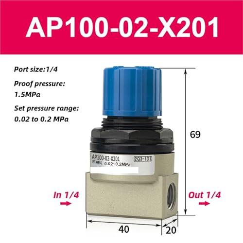 Soupape de régulation de pression AP100-02 AP100-01-X201 pièces