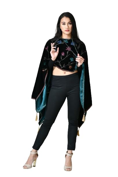 old rose Ethireal Hues Velvet Shrug-picture-23