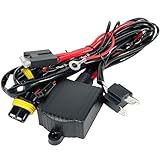 H4 Relay Harness for Bi-Xenon HID Headlight Controller, Upgraded 35W 55W 9003 Hi/Lo High Low Beam Battery...
