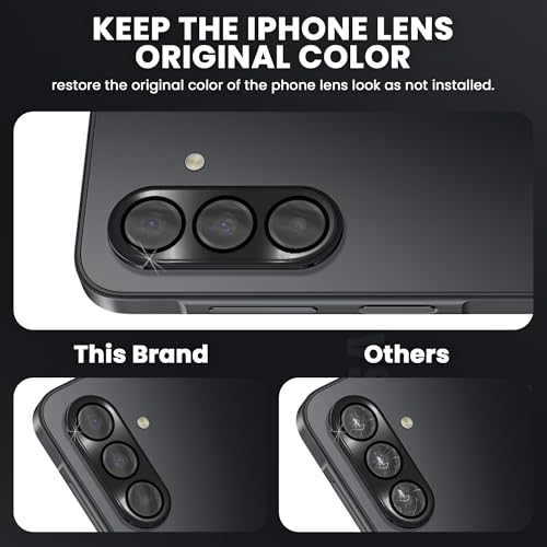 Image of FIRST MART Black Camera Ring Guard Protector for Samsung Galaxy A17, Samsung M17 and F17 | Tempered Glass with Metal Alloy Rings, HD Clear, Scratch Resistant, Case-Friendly | Pack of 1