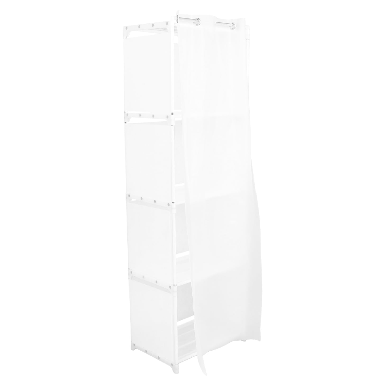 Armario multi-capa de almacenamiento freestanding con estantes para organizar ropa en dormitorio