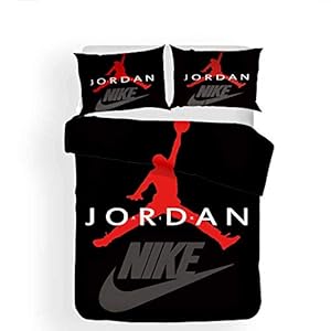 BEDSERG 3D Bettwäsche 3 teilig Schwarze rote Sportschattenbild Microfaser Bettbezug Betten Set 135×200 cm +2*Kissenbezug 80x80cm
