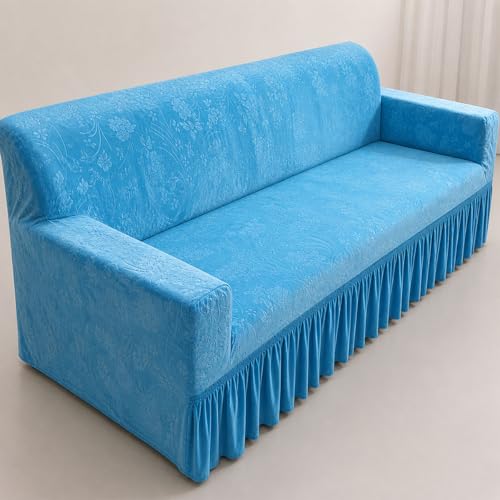Fundas De Sofá Transpirables,fundas De Sofá Suaves De Alta Estiramiento,fundas De Sofá De 1/2/3/4 Plazas,funda De Sofá Con Falda,funda De Sofá Universal,protector De(Size:4 seater (235-300cm),Color:A)