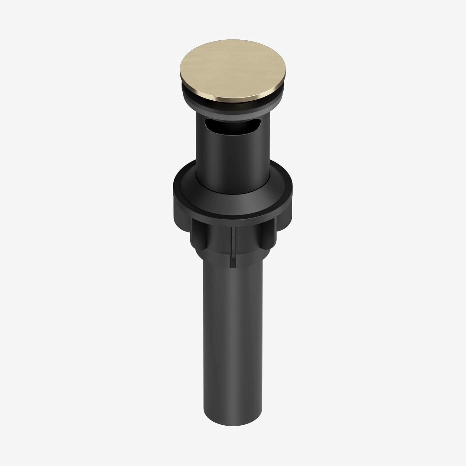 Gold Bathroom Faucet Waterfall Single Hole Single Handle Modern Stainless Steel Faucet for Bathroom Sink with Pop Up Drain Assembly & Deck Plate Lavatory Rv Vanity Mixer Tap Supply Hose
