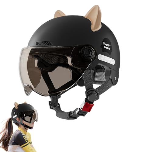 JINGLING huvudbonad, herrskyddshjälm, cykling skyddshjälm motorcykel huvudbonad, med öppet ansikte, vintage solskydd, s ansikte, cykelhattar för cykling, ridning, män och