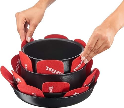TEFAL Ingenio K2203004 Separatory do patelni i garnków Ingenio, Filcowe przekładki chroniące przed zarysowaniami, 4 sztuki, 38 cm