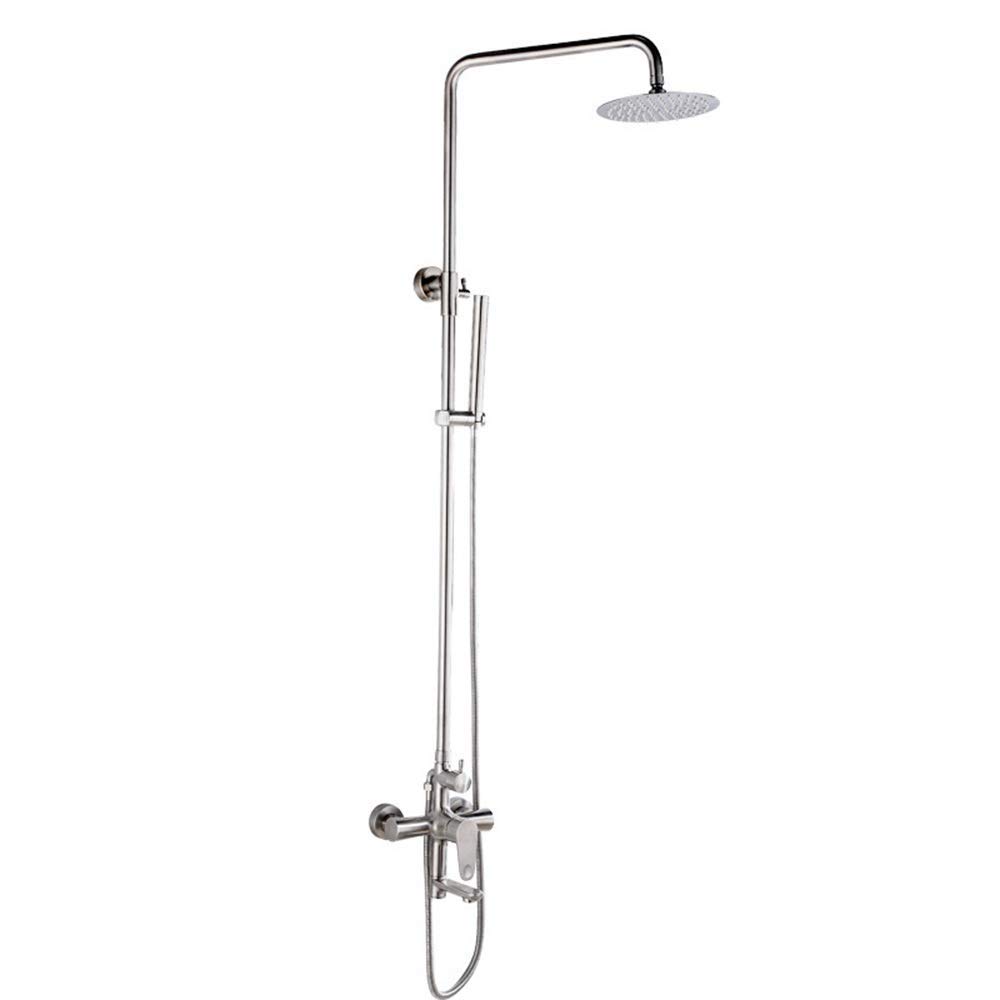 304 Doccia in Acciaio Inossidabile Set Doccia Doccia per Doccia Fredda Calda e Fredda per miscelazione a valfoglio Rubinetto con Doccia Fissa con Doccia Fissa