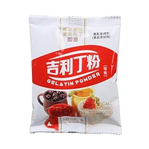 MSEKKO Gelatine poeder 50 g ongearomatiseerde gelatine poeder mousse cake gelei dessert mix halal