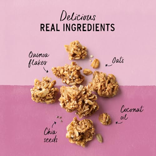 Image of Purely Elizabeth Berry Crisp Granola wit Vitamin D, Made with Organic Oats and Ancient Grains, Gluten-Free, Non-GMO (3 Ct, 8oz Bags)