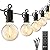 Brightown Outdoor String Lights with Remote, 38Ft(28+10) Patio Lights Outdoor Waterproof, String Lights for Outside with 15 Shatterproof LED Bulbs, Hanging Lights for Porch Balcony Bistro Cafe